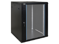 Armário rack 19"x15Ux447mm, montagem de parede, porta,  IP2