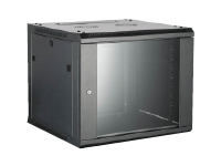 Armário rack 19 pol 4Ux281mm, montagem de parede, porta