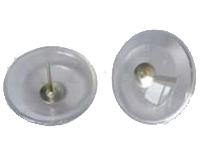 Pino com cabeça cónica em plástico transparente