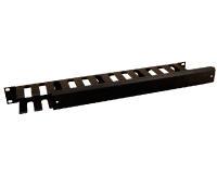 Organizador de cabos, horizontal, metal, tampa 1U