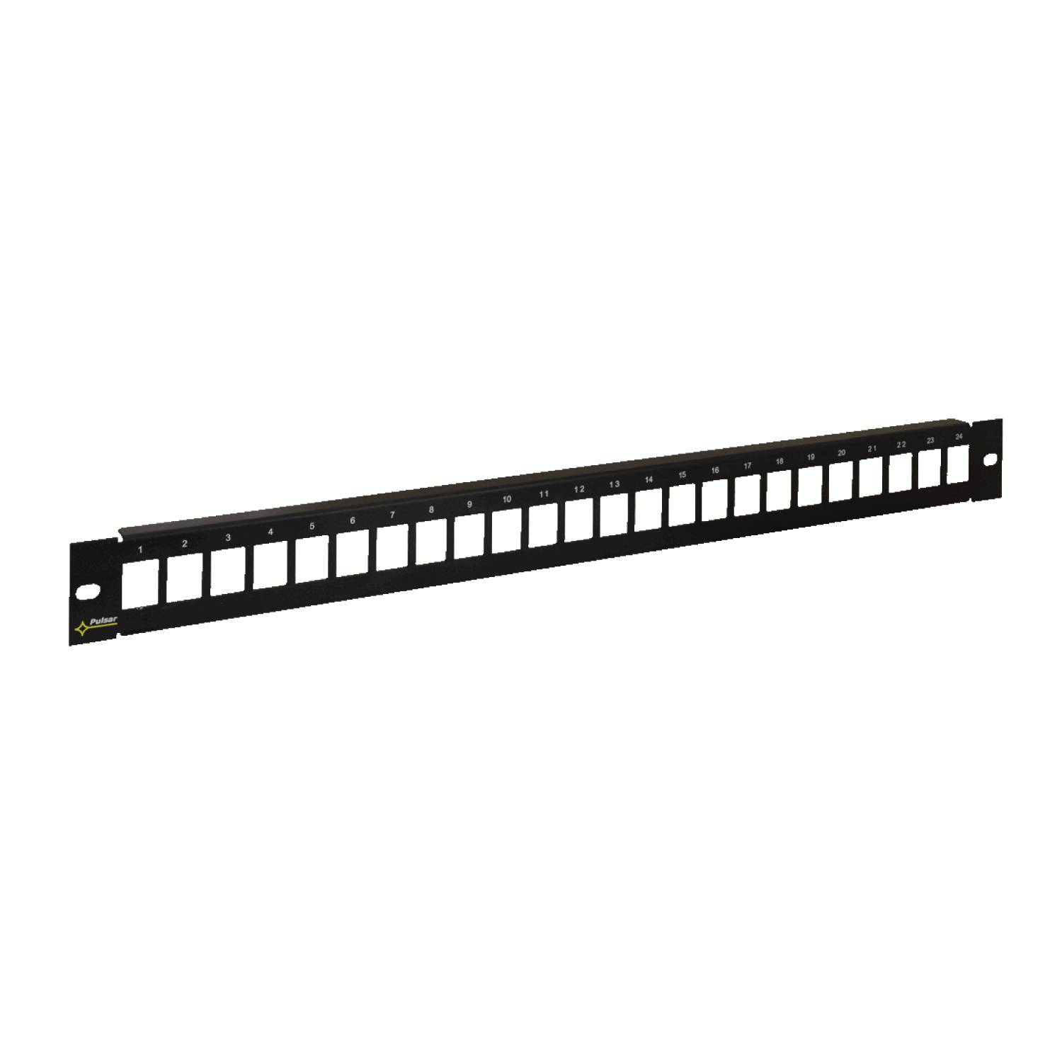 Painel para rack 19", 1U, para 24 conectores RJ45